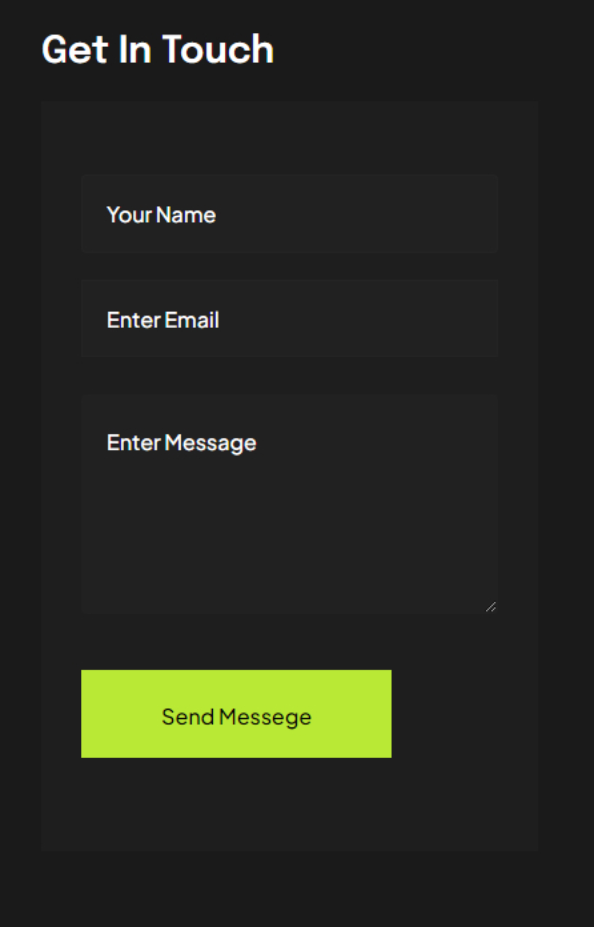 Form Contact Services Detail