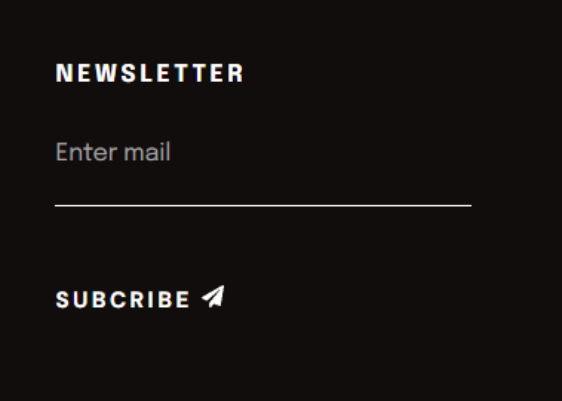 Form Newsletter Footer